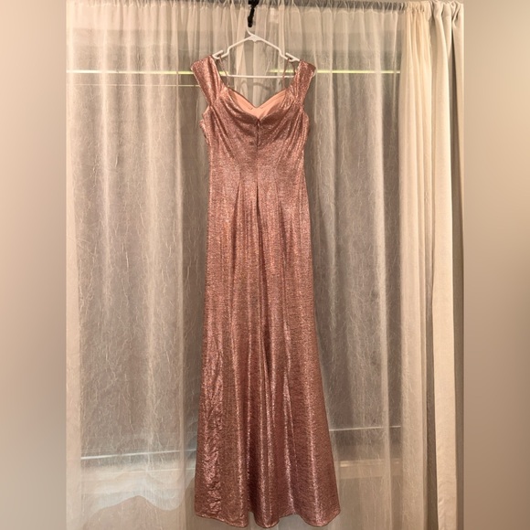 Shimmering Rose Gold Maxi Dress - Picture 4 of 4
